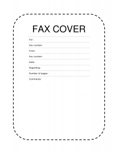 Blank Fax Cover Letter