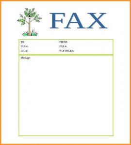 printable tree fax cover sheet word