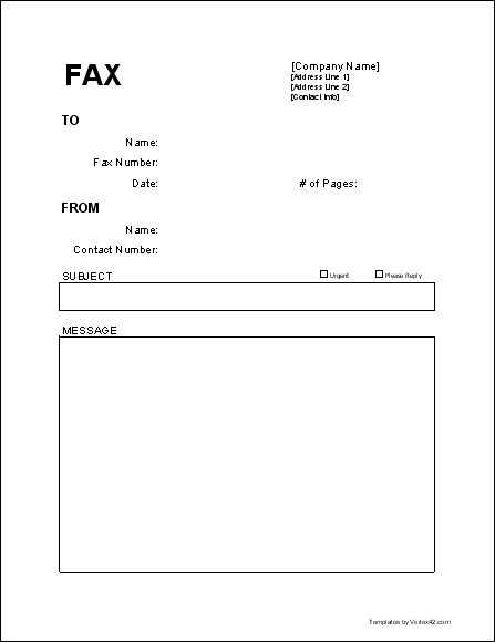 fax template