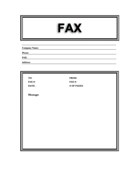 free printable fax cover sheet template sample examples