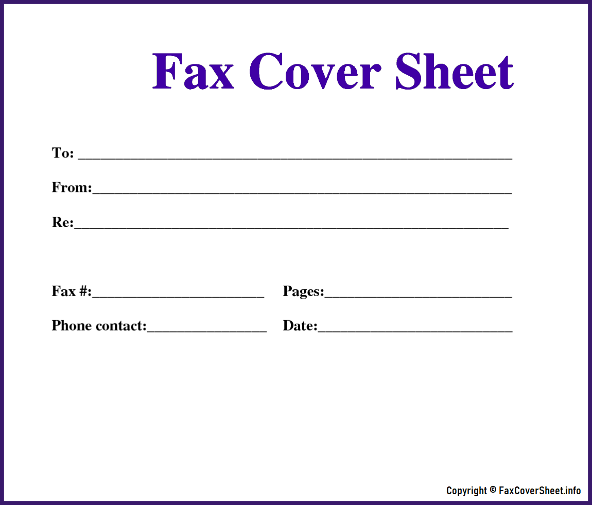 Free Fax Cover Sheet Template Or Fax Cover Letter Template