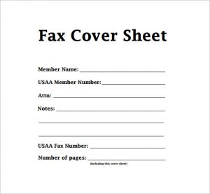 Fax Cover Sheet word