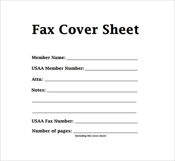 Printable Sample Fax Cover Sheet