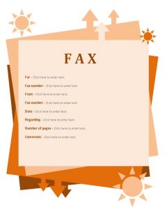 Fall Theme fax cover sheet, fax cover sheet template