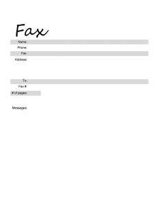 Personal Fax Cover Sheet Template, Free Fax Cover sheet Download