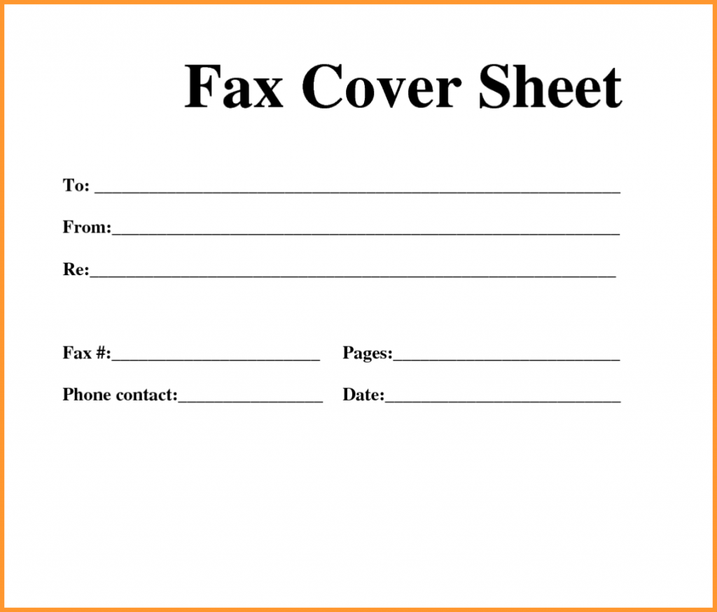 free printable standard fax cover sheet template pdf
