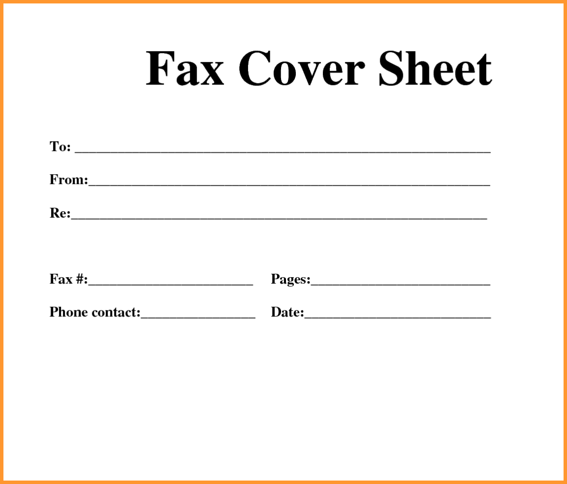 Standard Fax Cover Sheet Printable Template In PDF