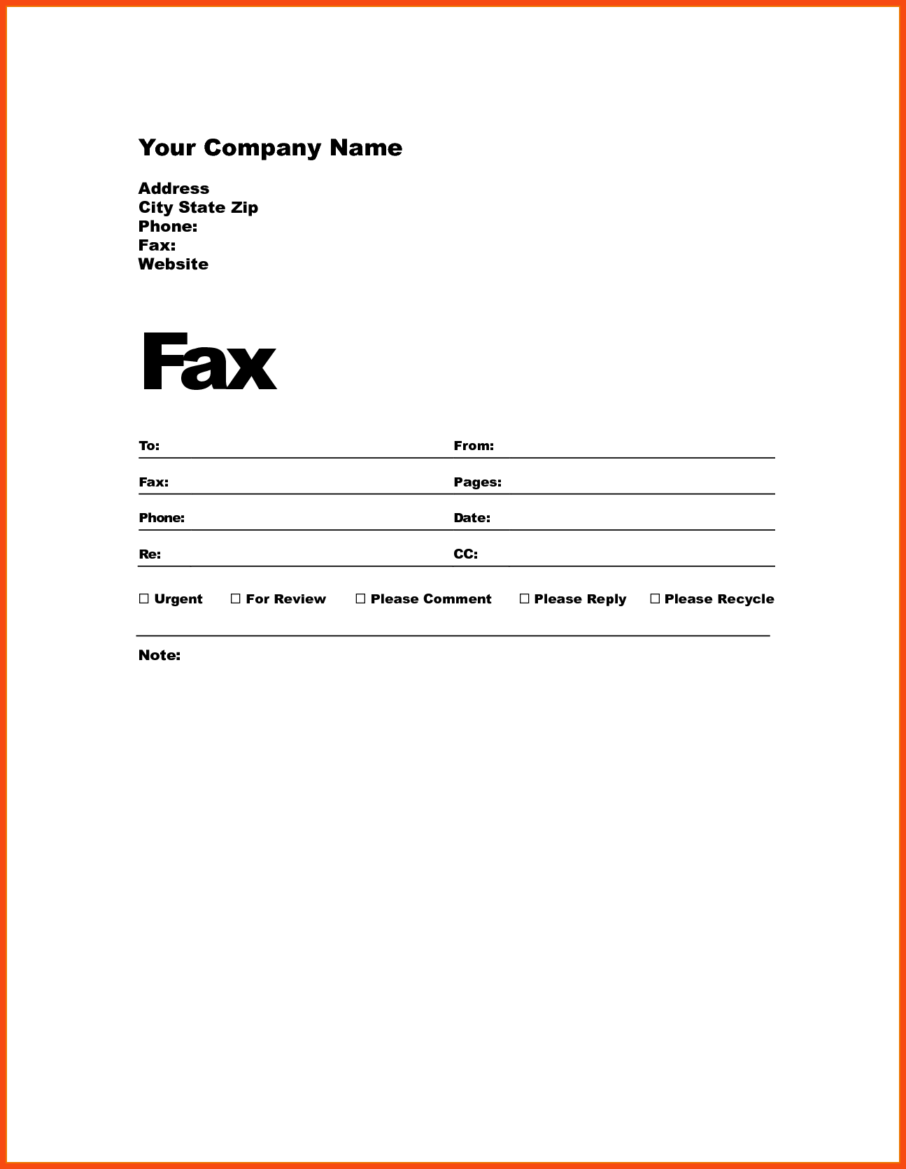 Free Professional Fax Cover Sheet Template In Pdf Free Professional Fax Cover Sheet Template 