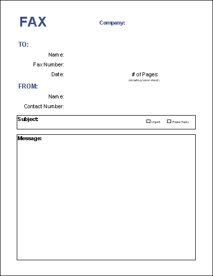 free printable business fax cover sheet template pdf