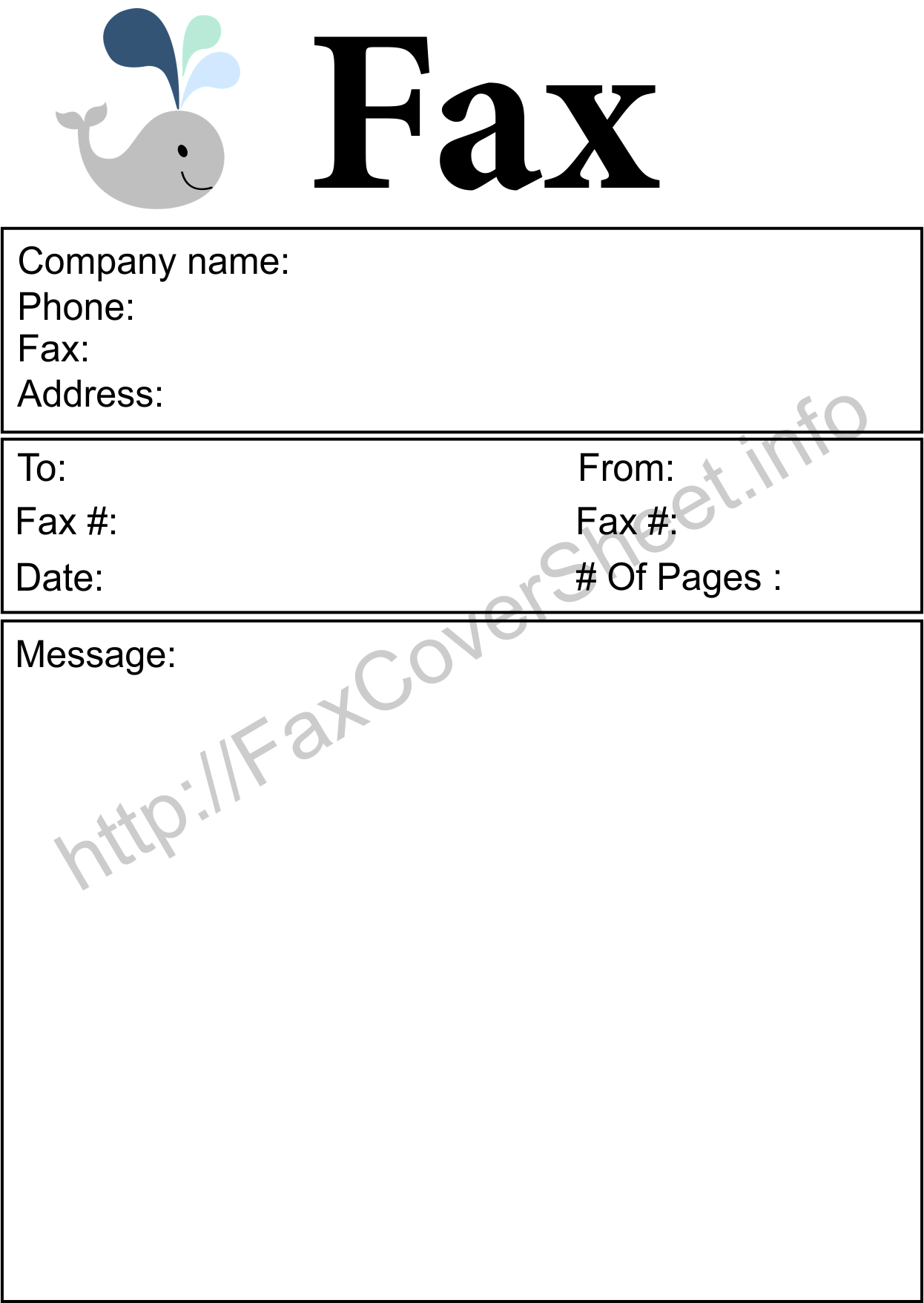 Download Whale Fax Cover Sheet