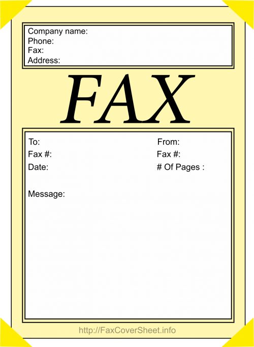 Confirm Fax Cover Sheet