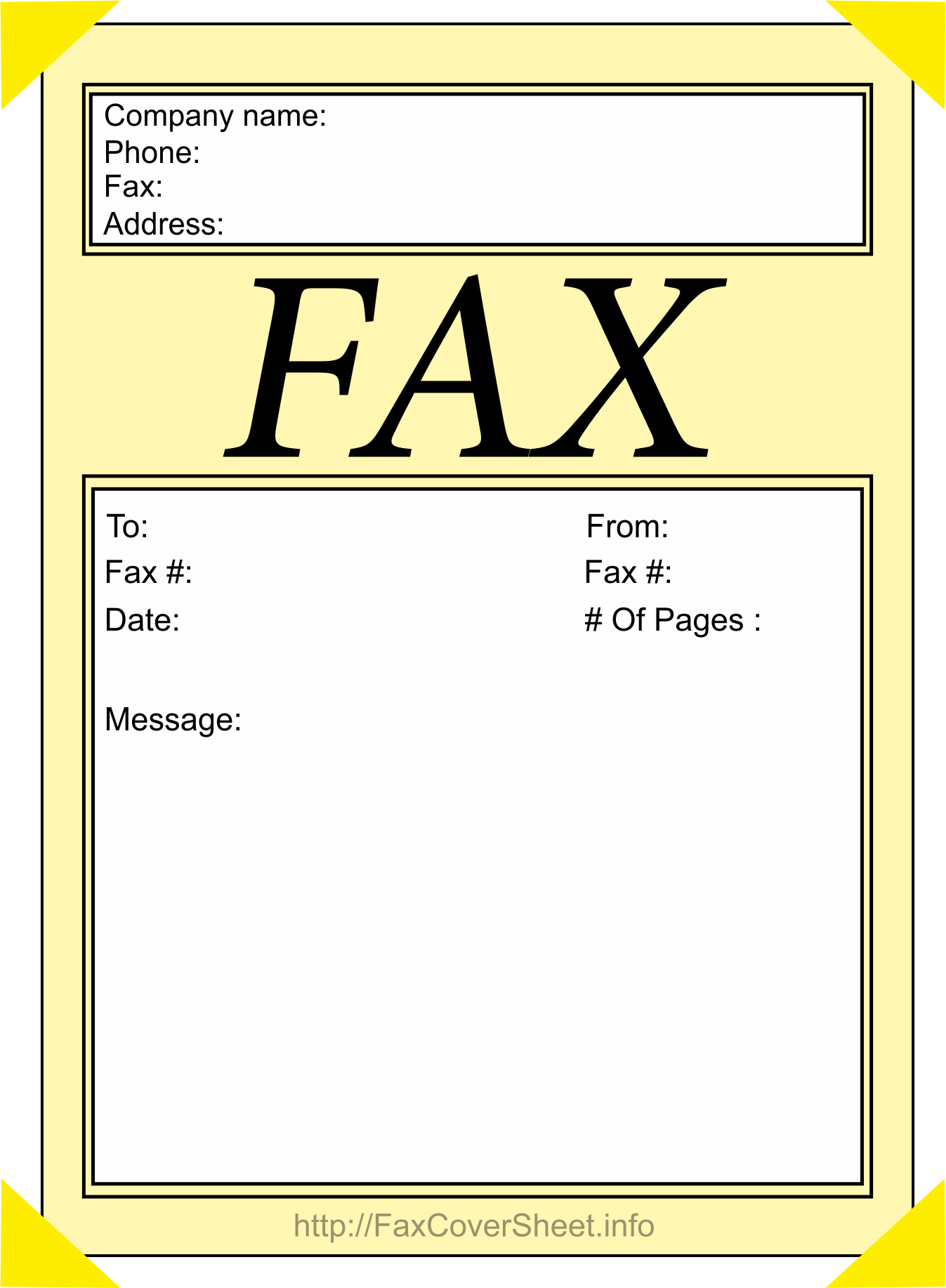 Printable Fax Transmittal Sheet Templates