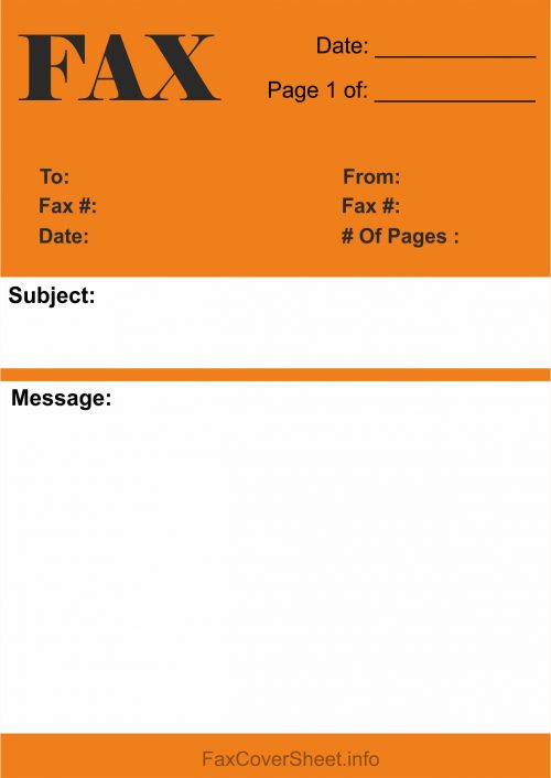 Microsoft Blank Fax Cover Sheet