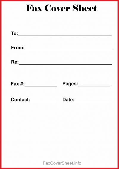 How to use fax cover sheet