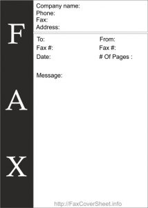 Fax Cover Sheet Word