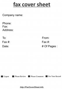 How To Write a Fax Cover Sheet