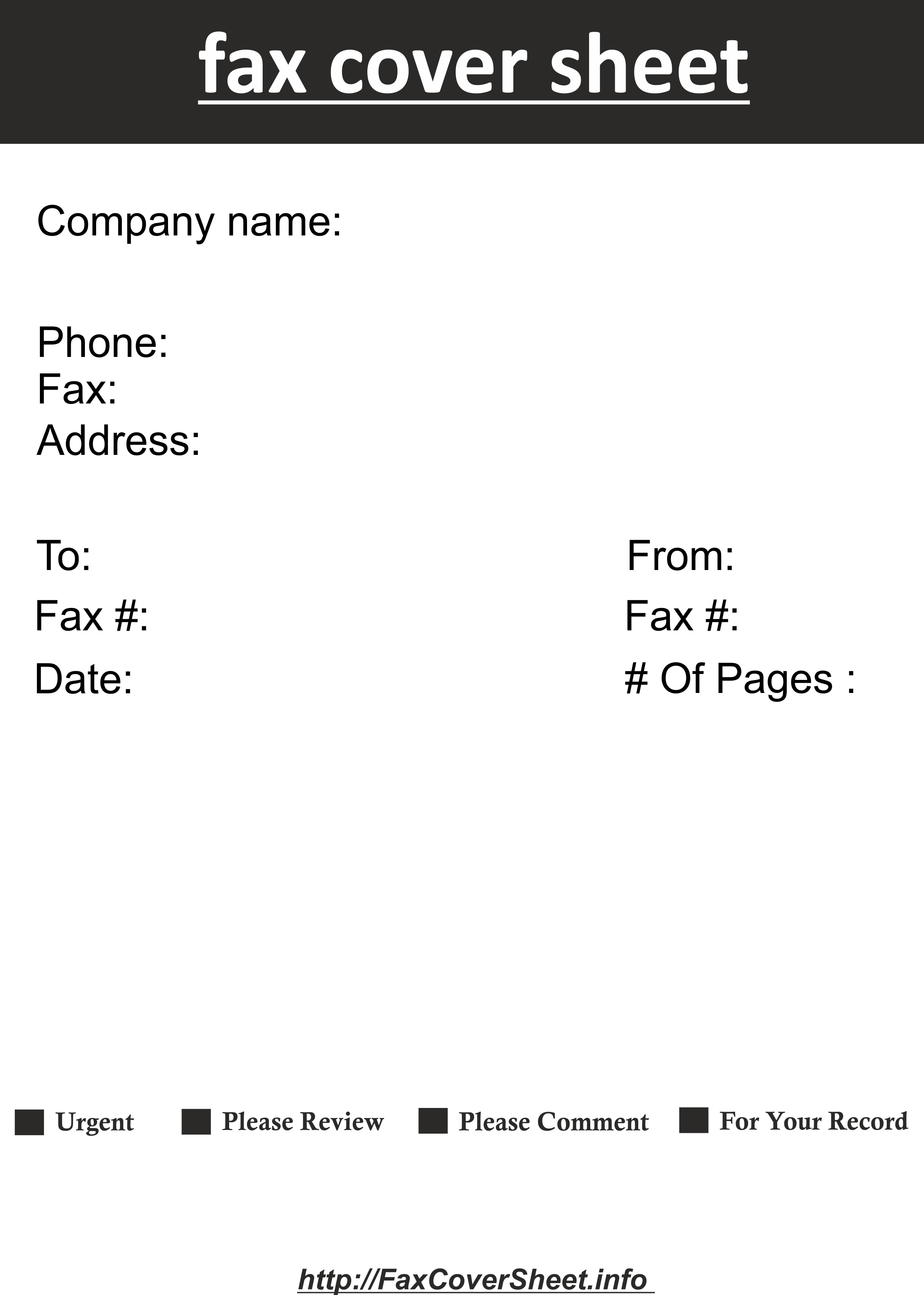 Fax Cover Sheet with Contemporary Design in Publisher Template