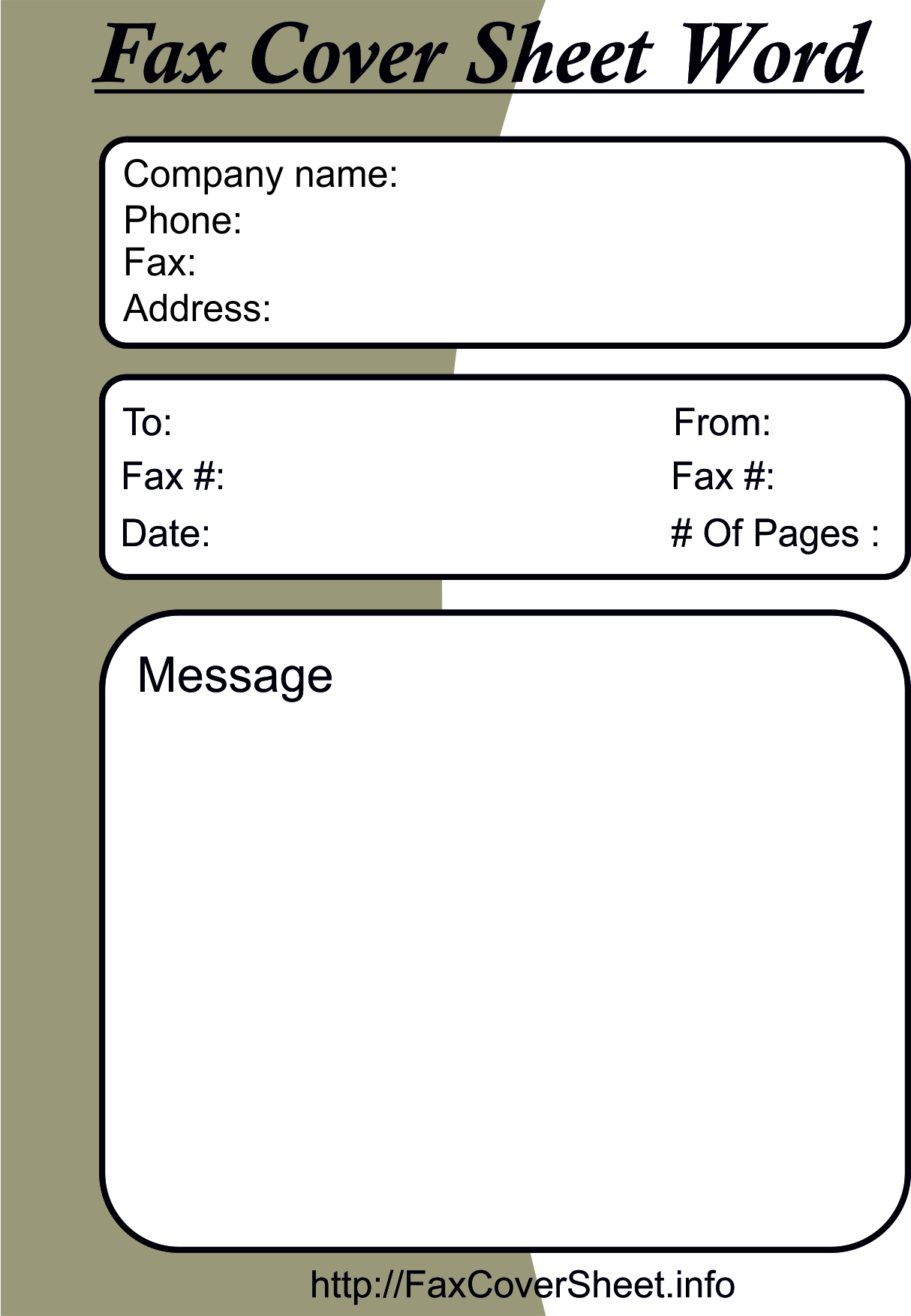 Fax Cover Sheet Word, Fax Cover Sheet pdf