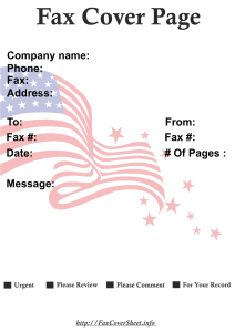 Download Fourth of July Themed Fax Page