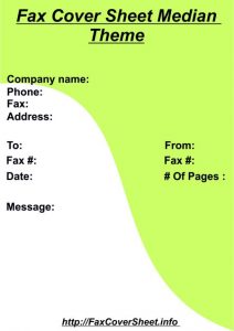 Fax Cover Sheet with Median Theme