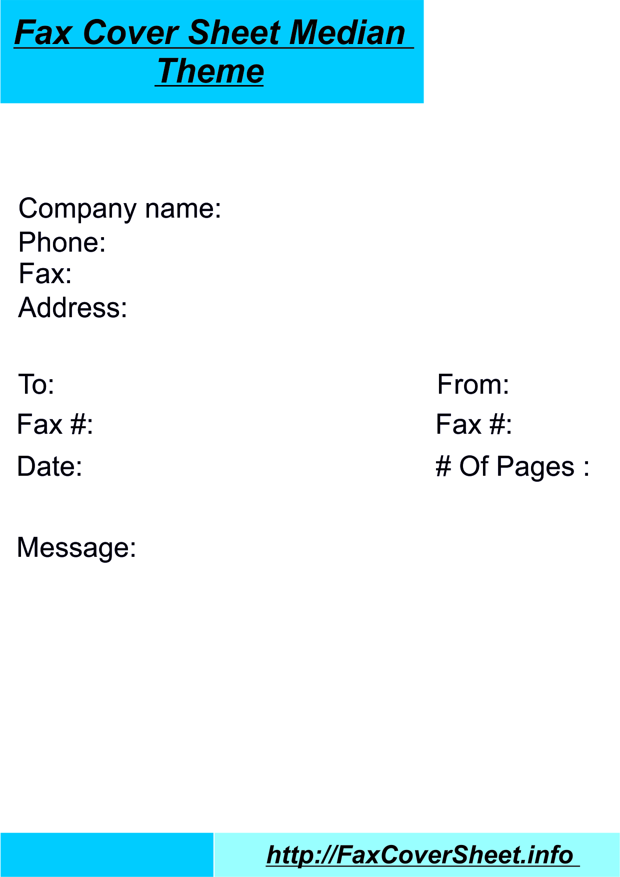 Download Median Theme Fax Cover Sheet