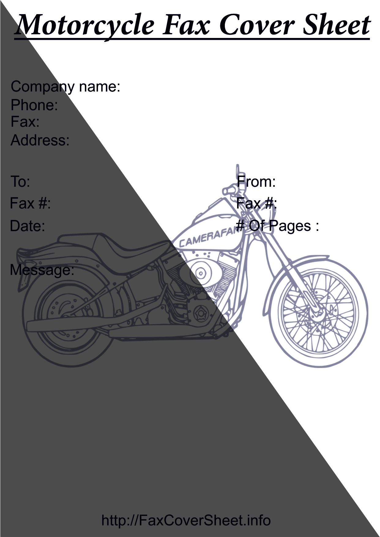 Motorcycle Fax Cover Sheet, Download Motorcycle Fax Cover Sheet