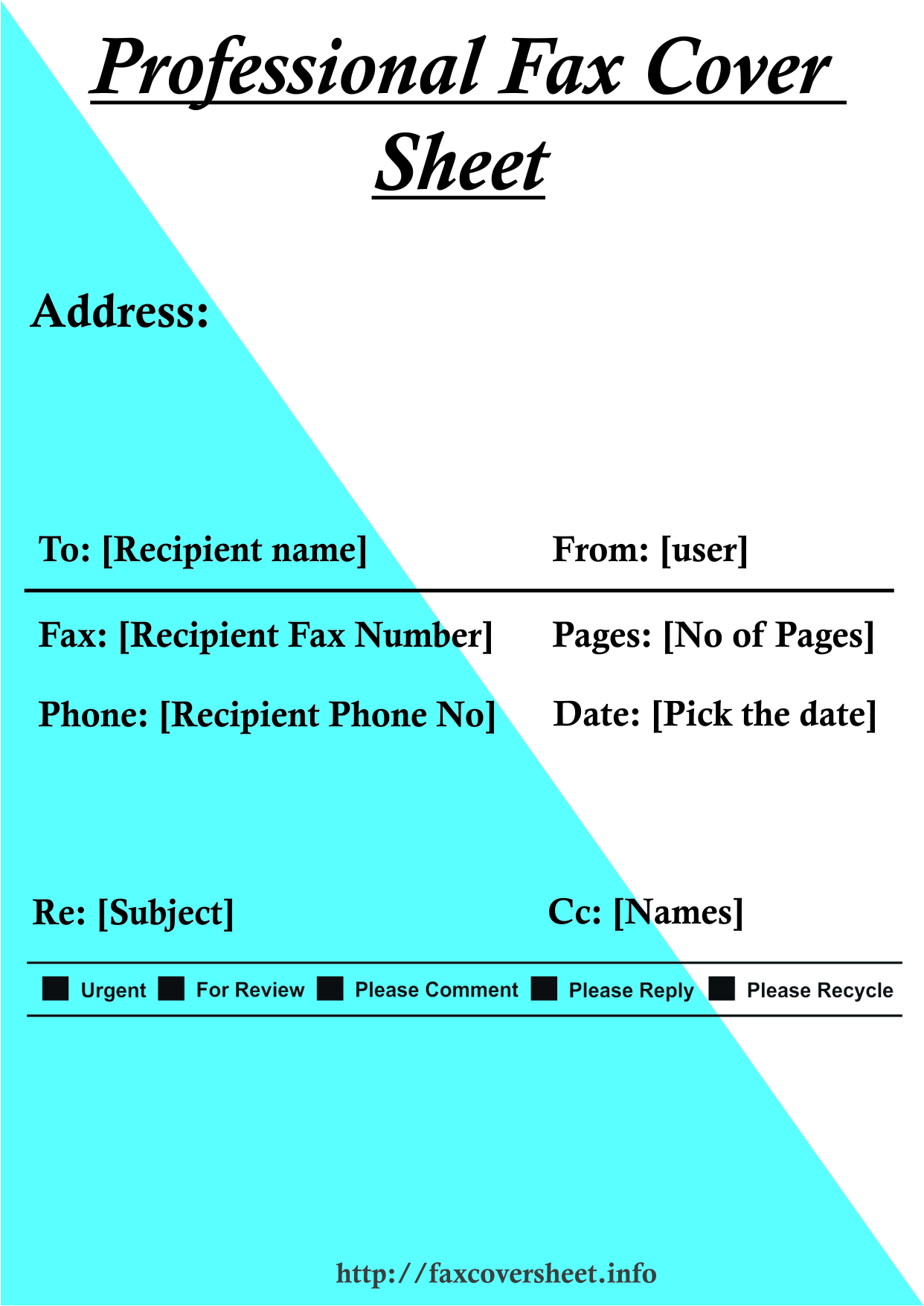 Professional Fax Cover Sheet, Fax Cover Sheet Professional