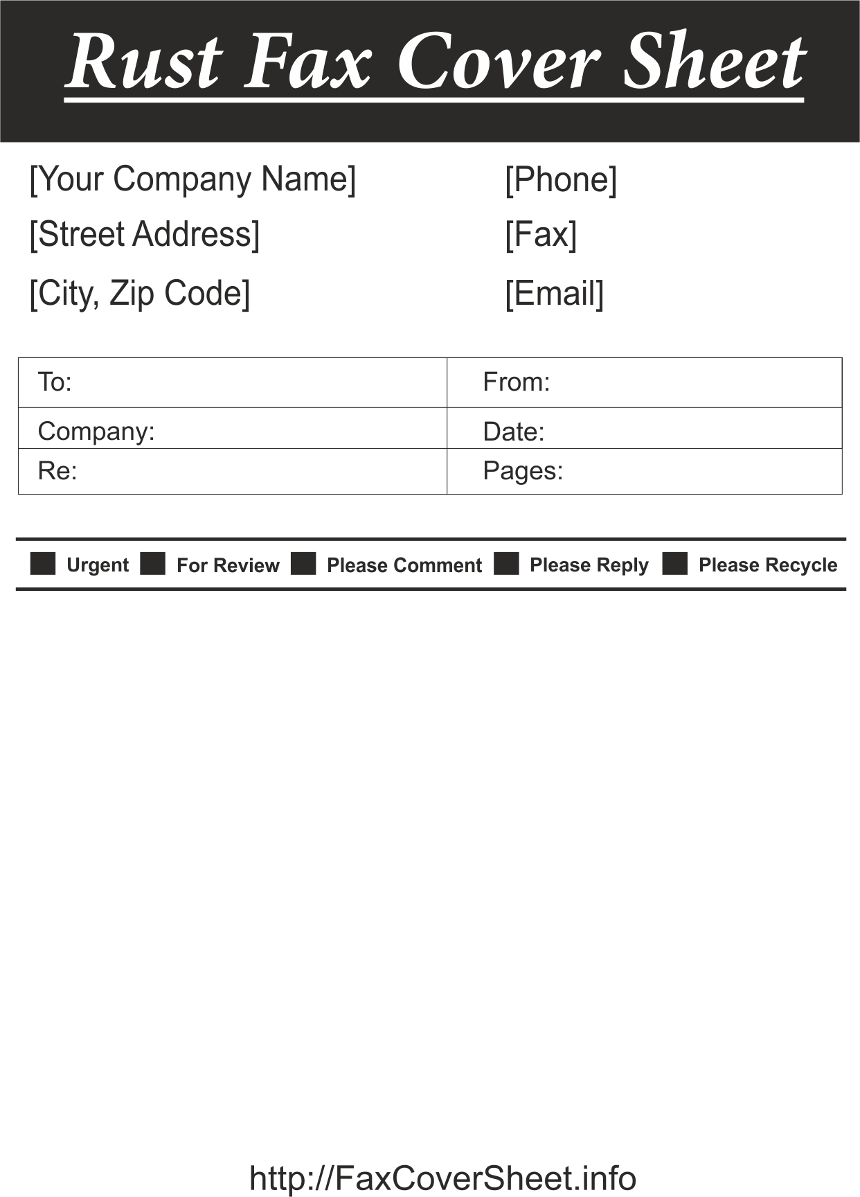 rust fax cover sheet 1 - [Free]^^ Fax Cover Sheet Template