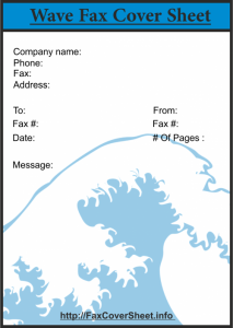Waves Fax Transmittal Form Template