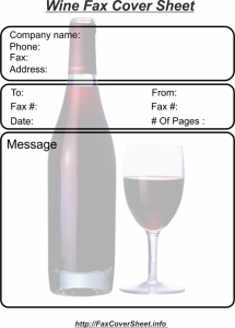 Free Wine Fax Cover Sheet, Wine fax cover sheet