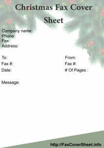 Free Christmas Fax Cover Sheet