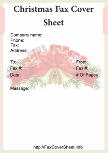 Christmas Fax Cover Sheet Templates