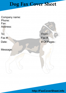 Free Dogs Fax Cover Sheet
