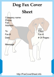 Dogs Fax Cover Sheet Template