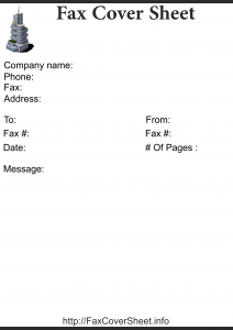 Free Downtown Fax Cover Sheet