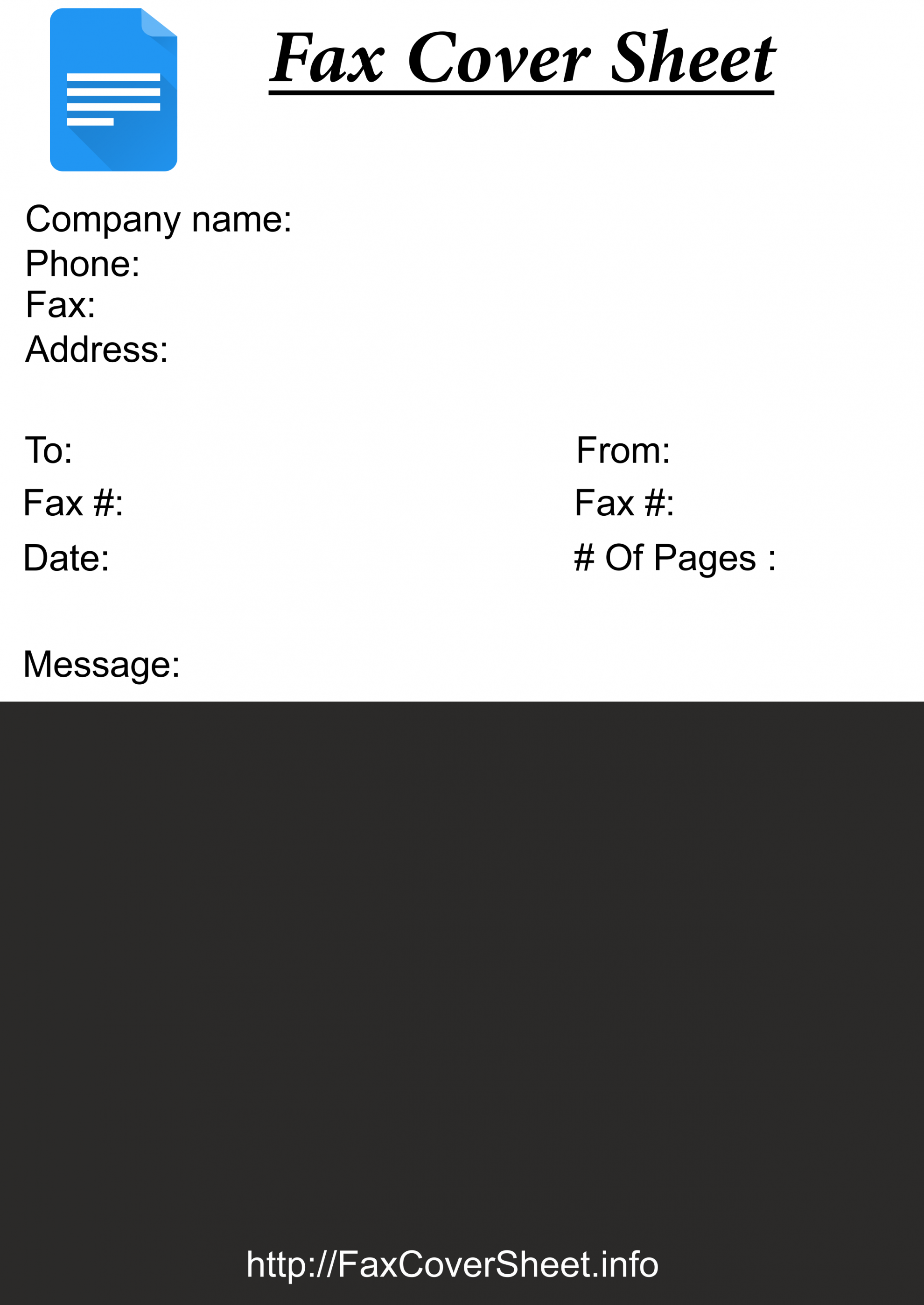 Ready To Use Google Docs Fax Cover Sheet