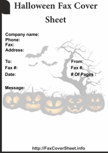 Free Halloween Fax Cover Sheet