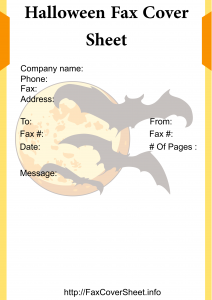 Halloween Fax Cover Sheet Template