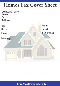 homes fax cover sheet