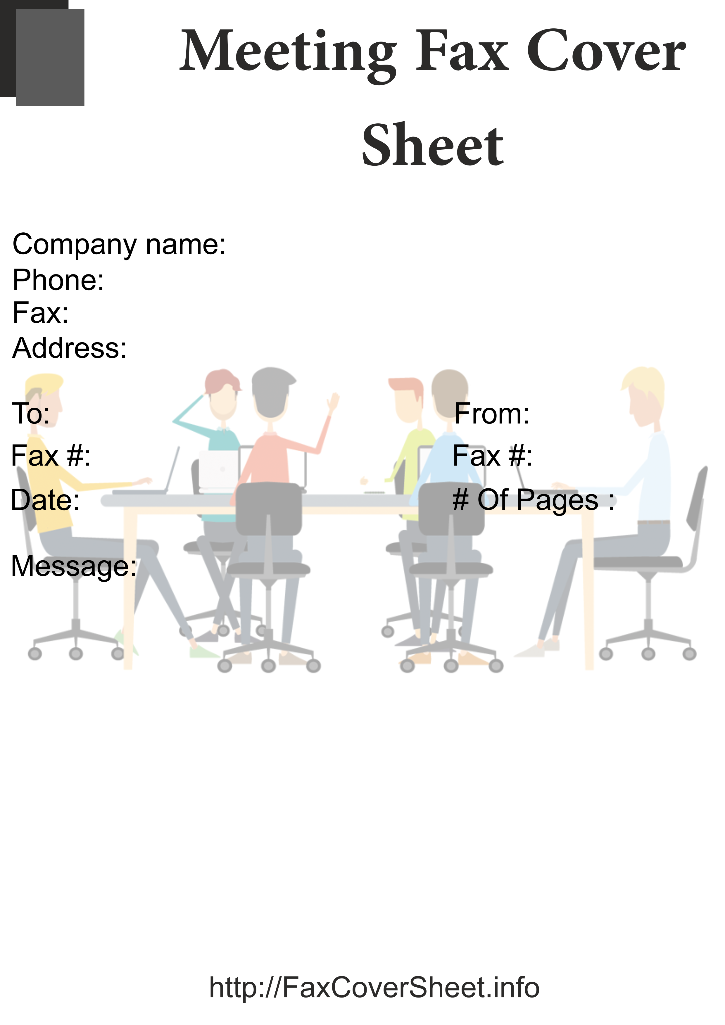 Meeting Fax Cover Sheet Templates