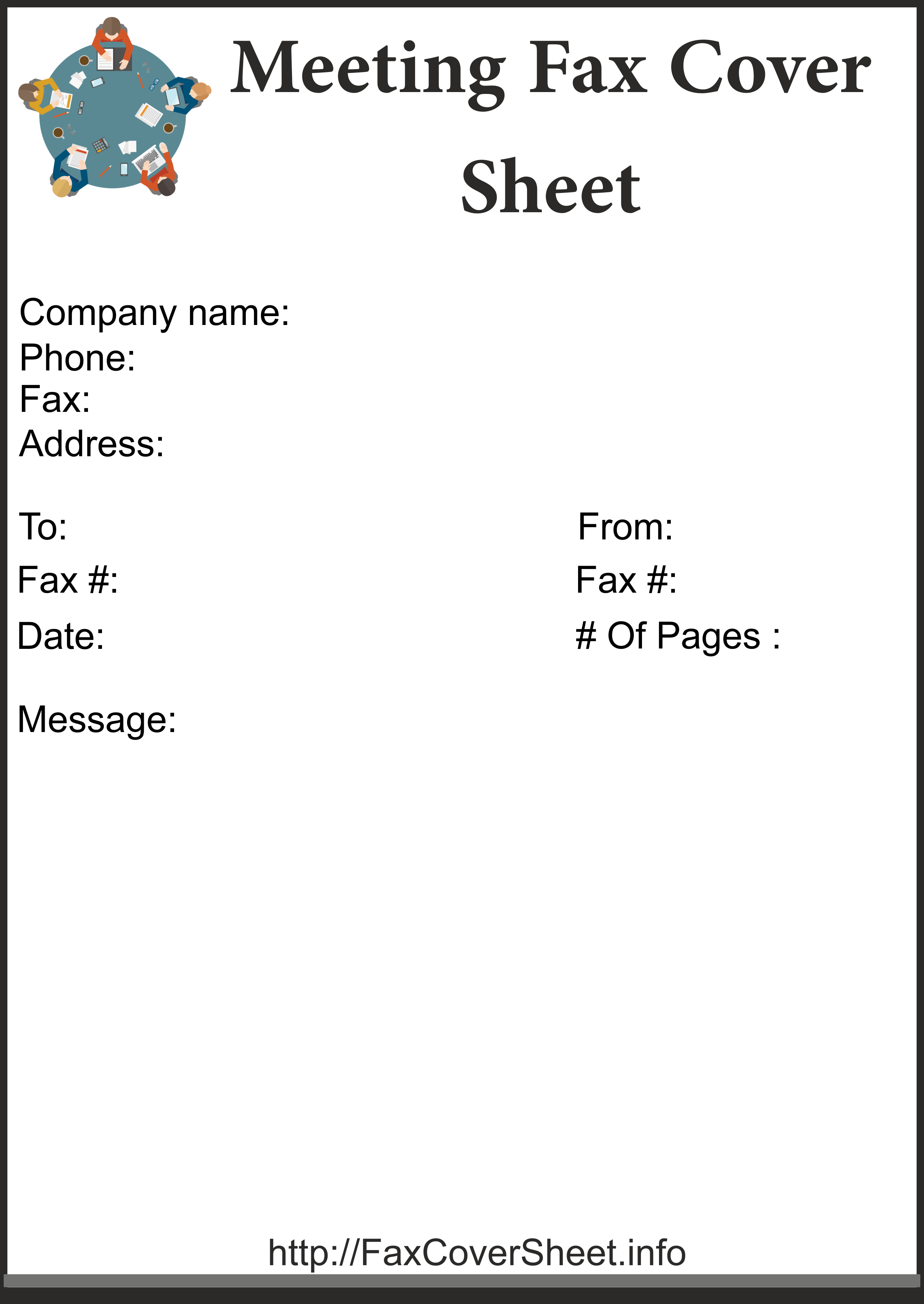 Free Meeting Fax Cover Sheet