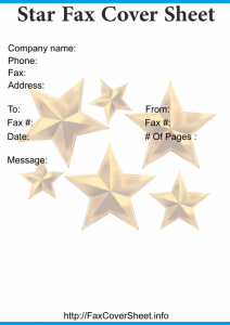 Free Star Fax Cover Sheet