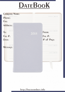 Datebook Fax Cover Sheet