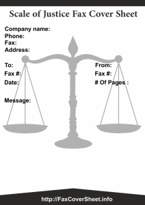 Scales of Justice Fax Cover Sheet