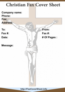 Christian Fax Cover Sheet Templates