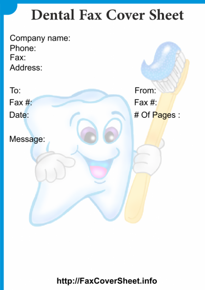 Dental Fax Cover Sheet Templates