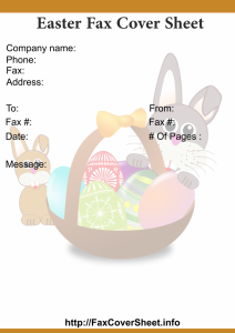 Easter Fax Cover Sheet Templates