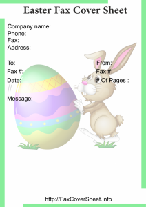Free Easter Fax Cover Sheet