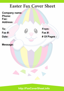 Easter Fax Cover Sheet