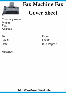 fax machine fax cover sheet Templates
